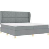 Box Spring Krevet s Madracem Svjetlosiva 200x200 cm Tkanina | shoptok.hr