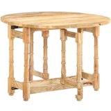  Jedilna miza okrogla 110x76 cm trden mangov les, (20711012) | Shoptok.si