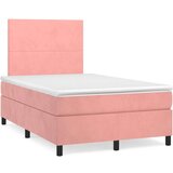 Box spring krevet s madracem ružičasti 120 x 200 cm baršunasti | shoptok.hr