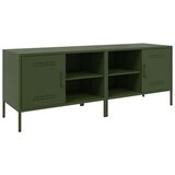 vidaXL TV omarica 2 kosa olivno zelena 68x39x50,5 cm jeklo | Shoptok.si