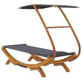 Vanjski ležaj s krovom 100x190x134 cm savijeno drvo antracit | shoptok.hr