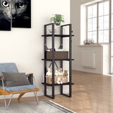 Furnova Knjižna omara 3-nadstropna črna 40x30x105 cm iverna plošča, (21932872) Cene