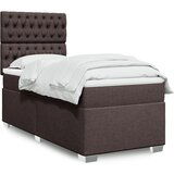 The Living Store Box spring postelja z vzmetnico temno rjav 90x190 cm blago - Box Spring Postelja, (21517834) Cene