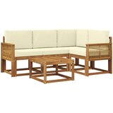  Set vanjskih sofa 5 kom. Prirodna i krem Poliester | shoptok.hr