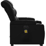  Električni masažni naslonjač na podizanje od umjetne kože crni | shoptok.hr