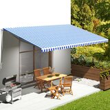 vidaXL Nadomestno blago za tendo modro in belo 6x3,5 m Cene