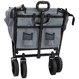  Zložljiv ročni voziček Siva 105 x 56,5 x 116 cm Oxford tkanina | Shoptok.si