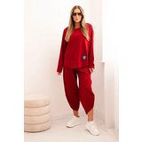 Kesi Włoski Punto Milano Winter set sweatshirt + pants burgundy | Shoptok.si