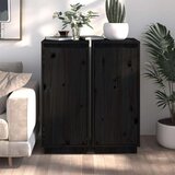  Komode 2 kom crne 31 5 x 34 x 75 cm od masivne borovine Cijene