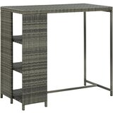 Barska barski stol sa stalkom za pohranu sivi 120x60x110 cm poliratan Cijene