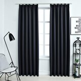 vidaXL Zavjese za zamračivanje s kukama 2 kom antracit 140 x 245 cm Cijene