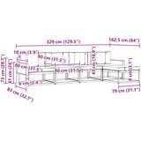  Set vanjskih sofa 5 pcs Prirodna i antracit | shoptok.hr
