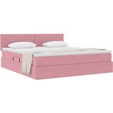 Krevet s od storage s madracem Ružičasta 160 x 200 cm Baršun | Eponuda.com