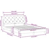 vidaXL Posteljni okvir z vzglavjem roza 120x200 cm žamet | Shoptok.si