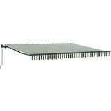  Skrovita tenda Zelena i bijela 400 × 300 cm Poliester i čelik | shoptok.hr