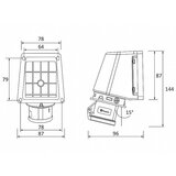 Madras doo Beograd UTIČNICA ZIDNA UKO-UTO BEMIS IP44 16A 2P+E 220V BC1-1403-2535 | ePonuda.com