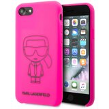 Karl Lagerfeld Originalen ovitek KLHCI8SILFLPI za 7 ali 8 ali SE 2 (2020) pink silikonska zaščita - Karl Full Body Iconic Cene