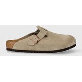 Birkenstock Boston Suede Leather Sandali taupe | Shoptok.si