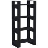 Furnova Knjižna omara/pregrada črna 60x35x125 cm trden les, (21932934) | Shoptok.si