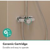 Hansgrohe 28747000 Activera Q 290/180 EcoSmart 1jet armatura za tuš s tuš setom | Shoptok.si