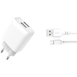 XO 2-port USB wall charger L57 2.4A + Micro USB cable (-L57M) | Eponuda.ba