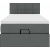  Otomanski krevet s madracem i LED tamnosivi 90x200 cm tkanine | Eponuda.com