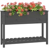  Sadilica s policom siva 111,5x34,5x81 cm od masivne borovine | shoptok.hr