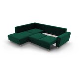 Cosmopolitan Design Zelena baršunasti sklopiva/s prostorom za odlaganje kutna garnitura (s lijevim kutom/u obliku slova L) Kyoto – | shoptok.hr