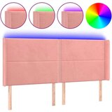  Posteljno vzglavje roza 183x16x118/128 cm žamet, (20933707) | Shoptok.si