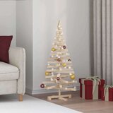 vidaXL Božićna drvca s stalakom Prirodna 120 cm Masivna borovina | shoptok.hr