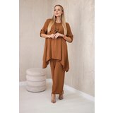 Kesi Włoski Set of blouse + pants with pendant camel | Shoptok.si