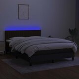  box spring s madracem LED crni 140x190 cm od tkanine | shoptok.hr