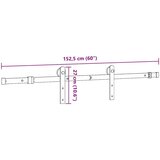vidaXL Komplet opreme za drsna vrata 152 cm jeklo črne barve | Shoptok.si