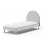 Vipack Sivi tapecirani krevet s podnicom 90x200 cm MOON –
