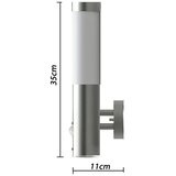  Vanjske zidne lampe 2 kom s detektorom pokreta, nehrđajući čelik | shoptok.hr