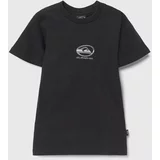 Quiksilver Otroška bombažna kratka majica CHROME LOGO črna barva