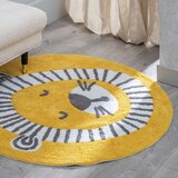 Ixia Oker žuti pamučni dječji tepih ø 100 cm Lion – | shoptok.hr