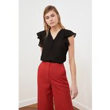 Trendyol Ženska dugmad na bluzi Detaljno Crna | tamno crvena Cene