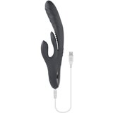 Playboy Brzi Zeko - akumulatorski vibrator s klitorisom (crni) | shoptok.hr