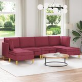  Set namještaja za dnevni boravak 6 pcs Vinska crvena Tkanina | shoptok.hr