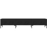 TV ormarić crni 150 x 36 x 30 cm od konstruiranog drva | Eponuda.com