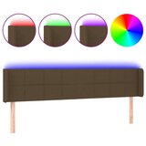 Maison Chic LED posteljno vzglavje - Vzglavna omarica temno rjavo 163x16x78/88 cm blago, (22078452) | Shoptok.si