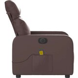 vidaXL Električni masažni naslonjač od umjetne kože smeđi | shoptok.hr