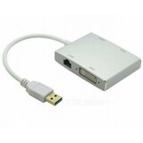  FastAsia adapter-konvertor USB 3.0 na HDMI+VGA+DVI+RJ45 Cene
