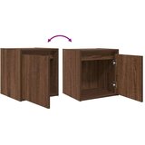 Stenska nočna omarica 2 kosa rjavi hrast 38x34x40 cm | Shoptok.si