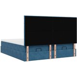 vidaXL Otomanski posteljni okvir z vzmetnicami moder 160x200 cm žamet, (21607071) | Shoptok.si