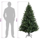  Umjetno božićno drvce s nogom 180 cm PVC i metal Zelena - Zelena 180 cm bez LED svjetala | shoptok.hr
