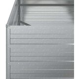 vidaXL Visoka greda 160x80x77 cm pocinkano jeklo srebrna | Shoptok.si