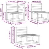  Set vanjskih sofa 4 Komad Prirodna Čvrsto drvo akacije | shoptok.hr