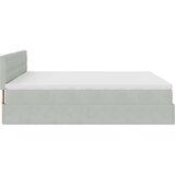  Otomanski krevet s madracem svijetlosivi 160x200 cm baršunasti | shoptok.hr